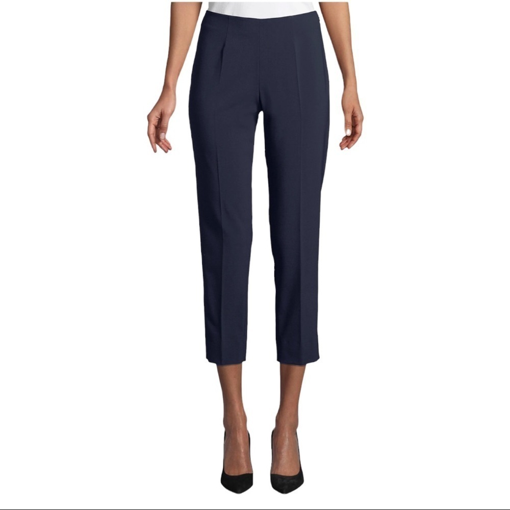 Piazza Sempione Audrey Straight-Leg Stretch-Wool Cropped Pants size 2